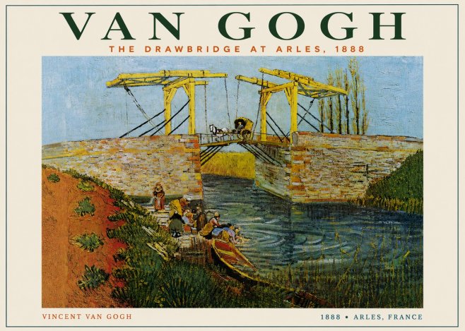 Van Gogh The Drawbridge at Arles III No4 - Póster