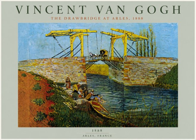 Van Gogh The Drawbridge at Arles III No6 - Póster