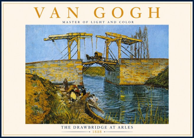 Van Gogh The Drawbridge at Arles IV No4 - Póster