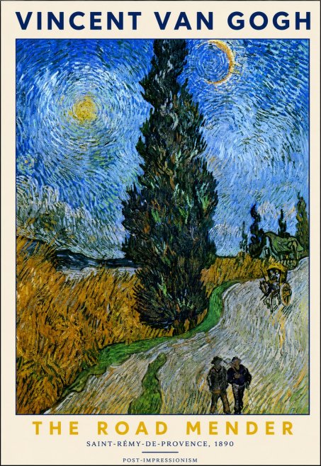 Van Gogh The Road Mender II No2 - Póster