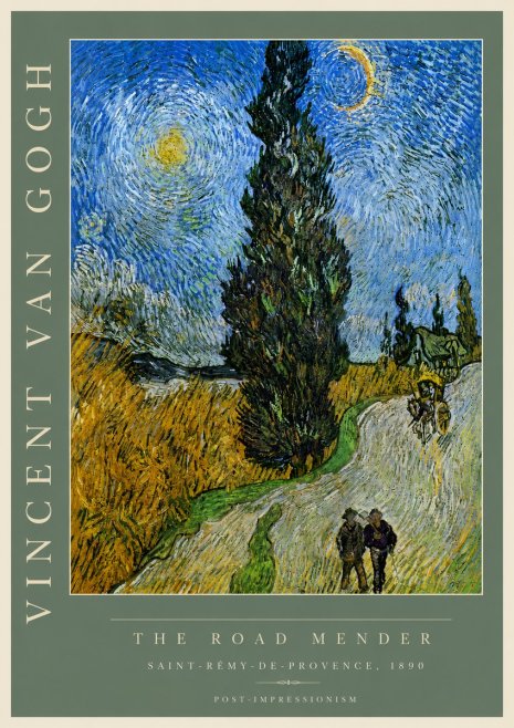 Van Gogh The Road Mender II No4 - Póster