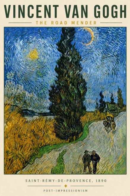 Van Gogh The Road Mender II No6 - Póster