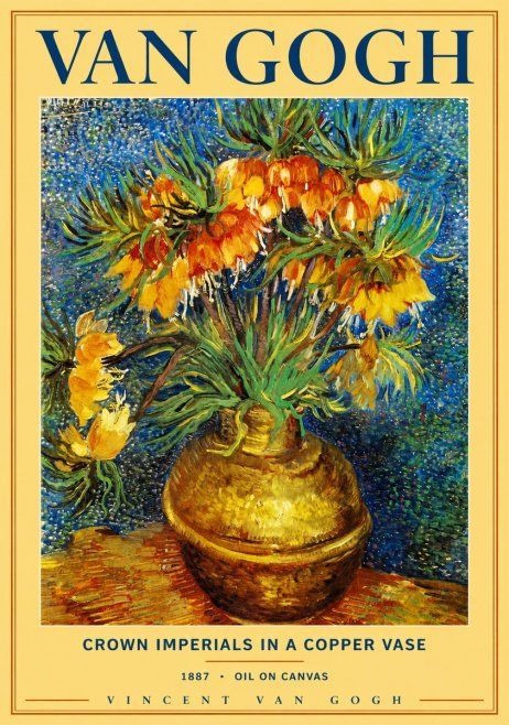 Van Gogh Crown Imperials in a Copper Vase No2 - Póster