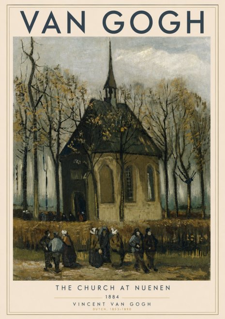 Van Gogh The Church at Nuenen No3 - Póster