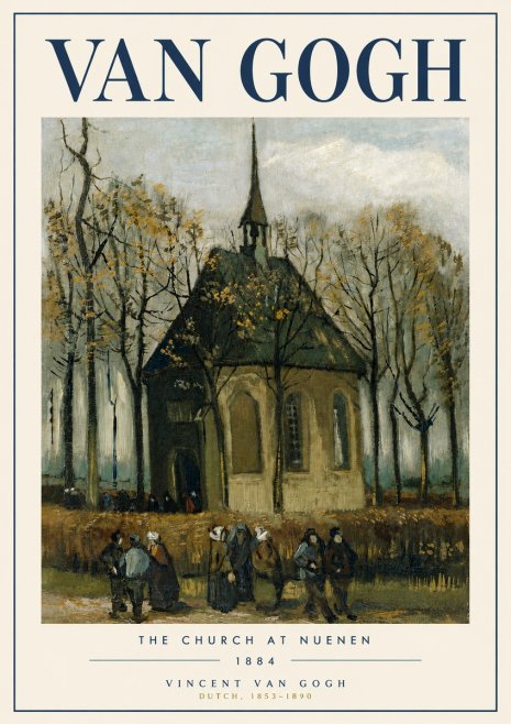 Van Gogh The Church at Nuenen No5 - Póster