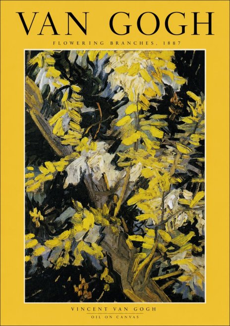 Van Gogh Flowering Branches, 1887 No2 - Póster
