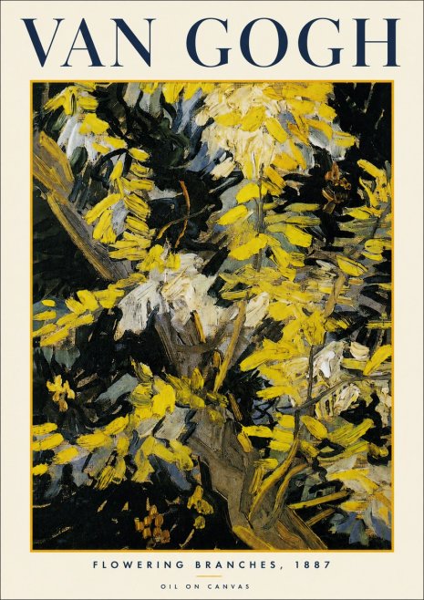 Van Gogh Flowering Branches, 1887 No3 - Póster