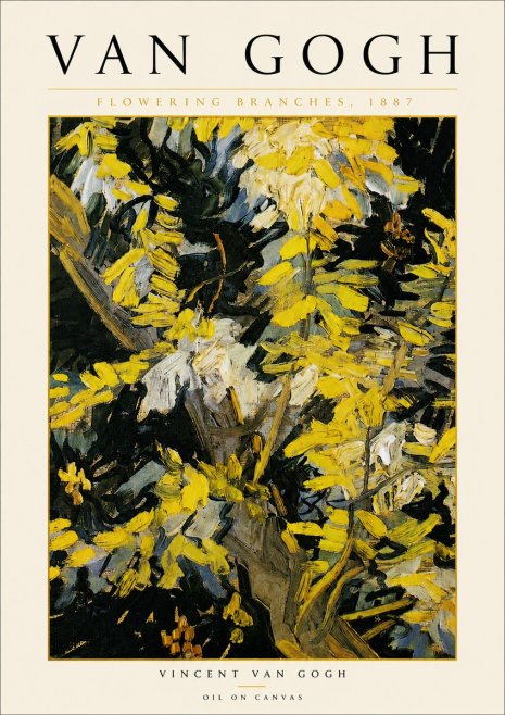 Van Gogh Flowering Branches, 1887 No5 - Póster