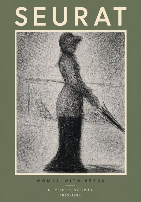 Seurat Woman with Reeds No2 - Póster