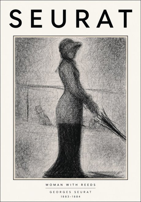 Seurat Woman with Reeds No5 - Póster