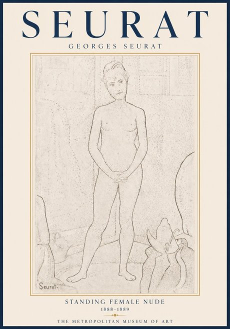 Seurat Standing Female Nude No6 - Póster