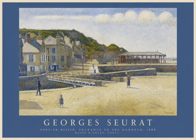 Seurat Port-en-bessin, Entrance to the Harbour, 1888 No2 - Póster