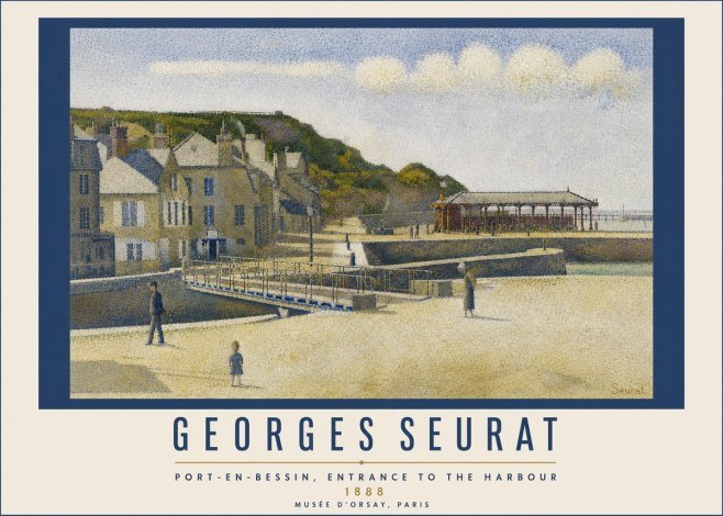 Seurat Port-en-bessin, Entrance to the Harbour, 1888 No5 - Póster
