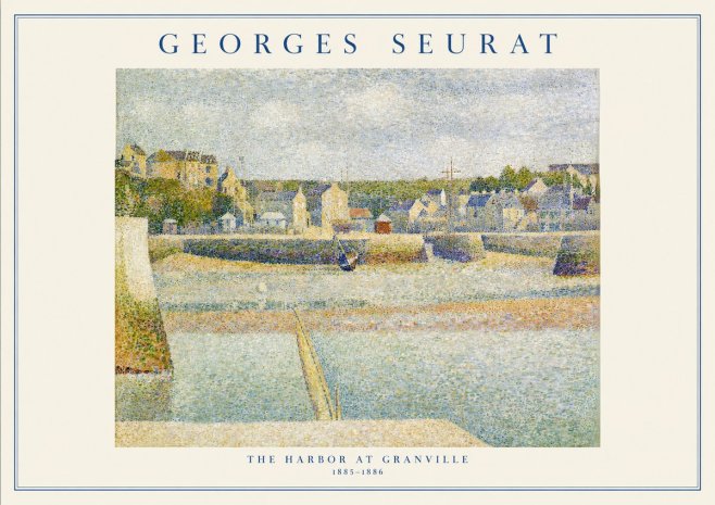 Seurat The Harbor at Granville No1 - Póster