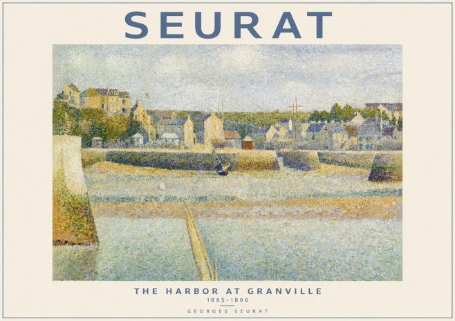Seurat The Harbor at Granville No2 - Póster