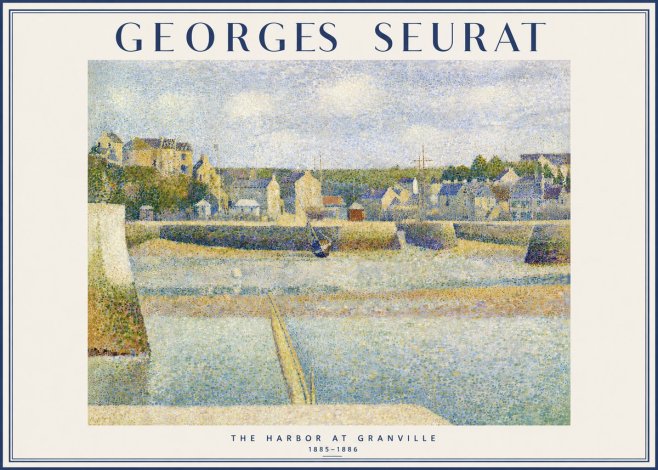 Seurat The Harbor at Granville No3 - Póster