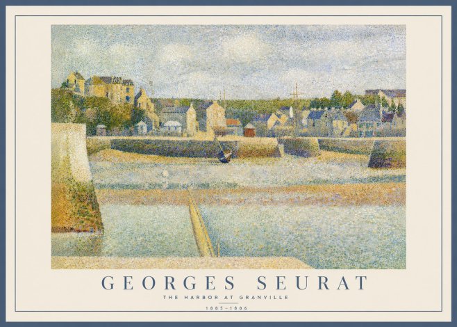 Seurat The Harbor at Granville No5 - Póster