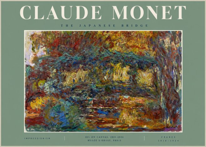Monet The Japanese Bridge I No2 - Póster