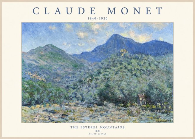 Monet The Estérel Mountains No1 - Póster