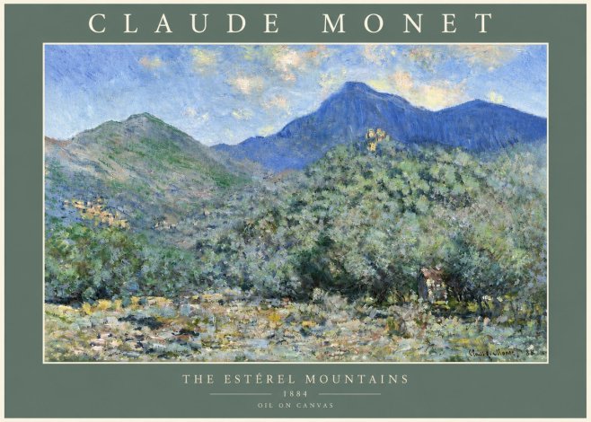 Monet The Estérel Mountains No4 - Póster