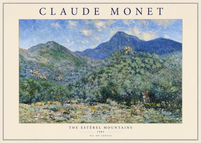 Monet The Estérel Mountains No5 - Póster