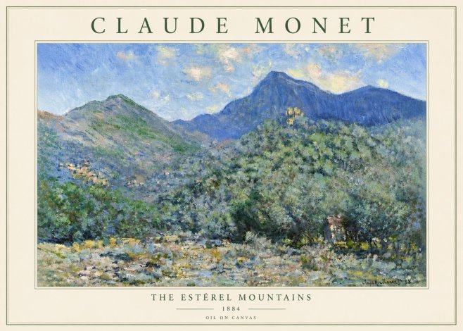 Monet The Estérel Mountains No6 - Póster