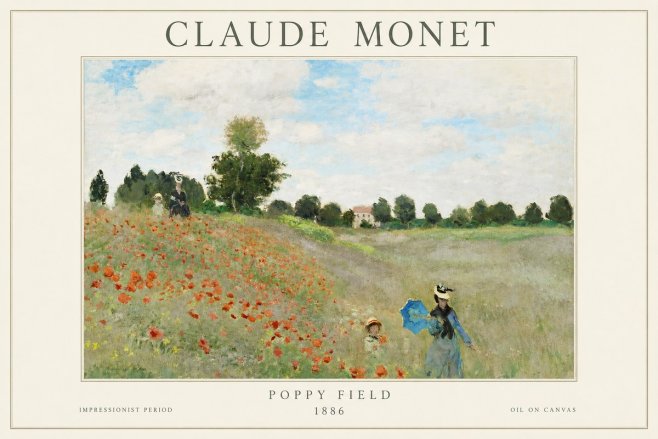 Monet Poppy Field No1 - Póster