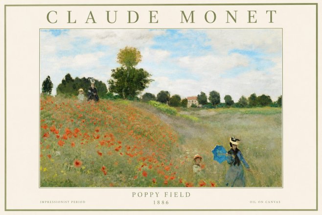 Monet Poppy Field No2 - Póster