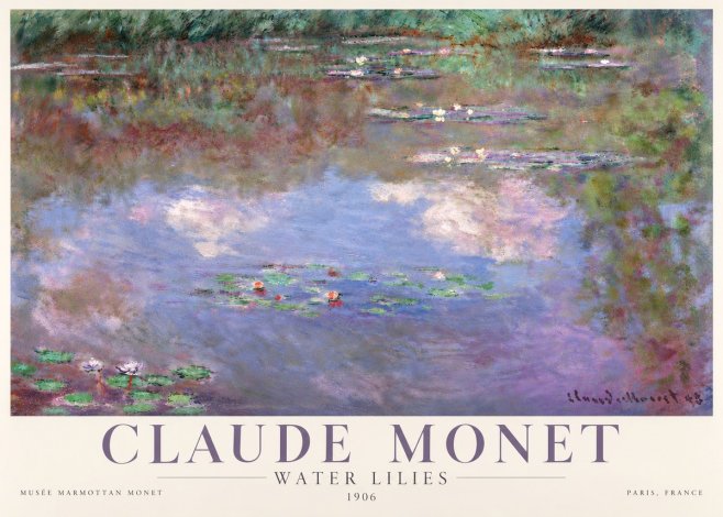 Monet Water Lilies VI No4 - Póster