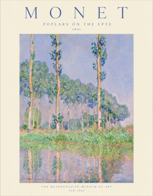 Monet Poplars on the Epte No1 - Póster