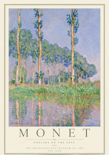 Monet Poplars on the Epte No2 - Póster