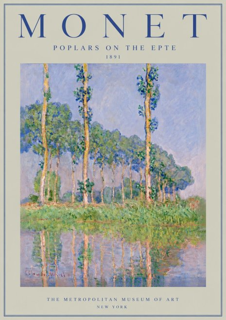 Monet Poplars on the Epte No5 - Póster
