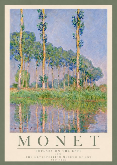 Monet Poplars on the Epte No6 - Póster
