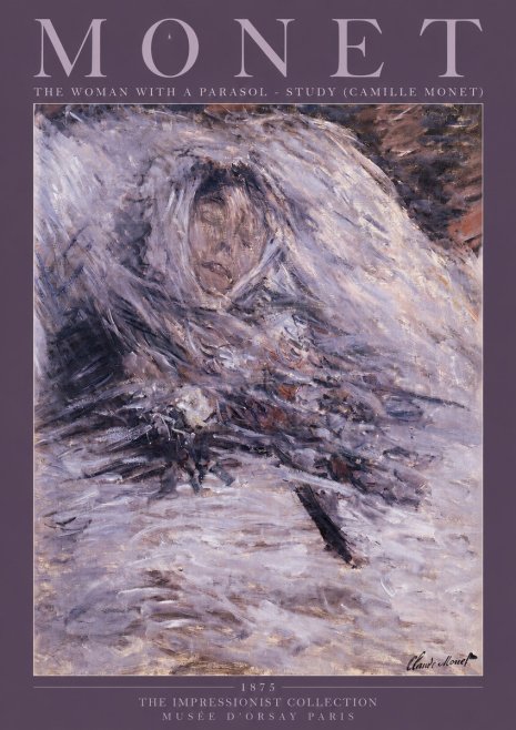 Monet The Woman with a Parasol - Study (Camille Monet) No2 - Póster