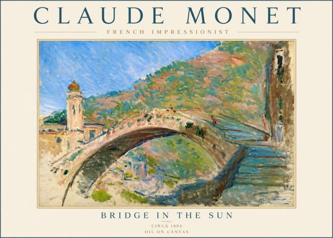 Monet Bridge in the Sun No6 - Póster