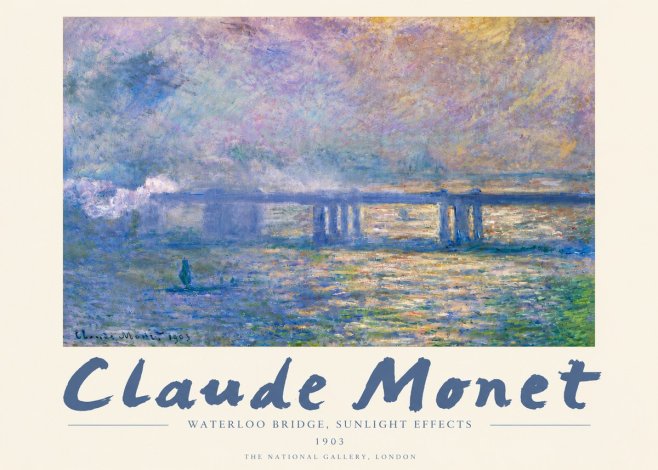 Monet Waterloo Bridge, Sunlight Effects No5 - Póster