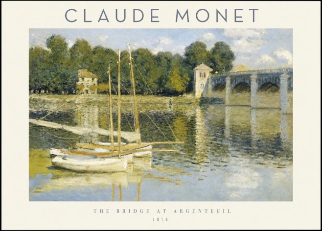 Monet The Bridge at Argenteuil III No1 - Póster