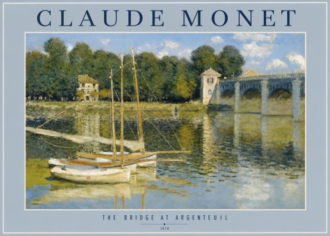 Monet The Bridge at Argenteuil III No2 - Póster