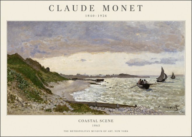 Monet Coastal Scene No1 - Póster
