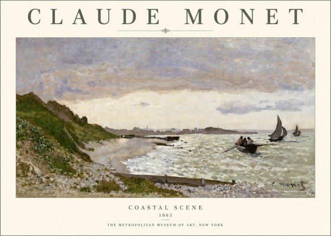 Monet Coastal Scene No3 - Póster