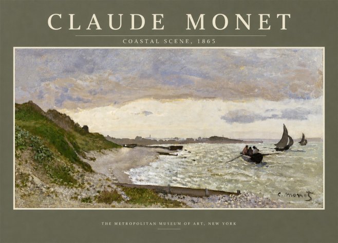 Monet Coastal Scene No4 - Póster