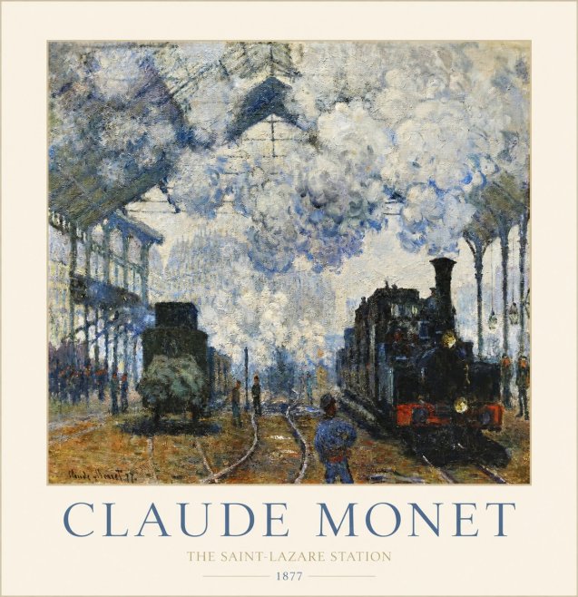 Monet The Saint-lazare Station No1 - Póster