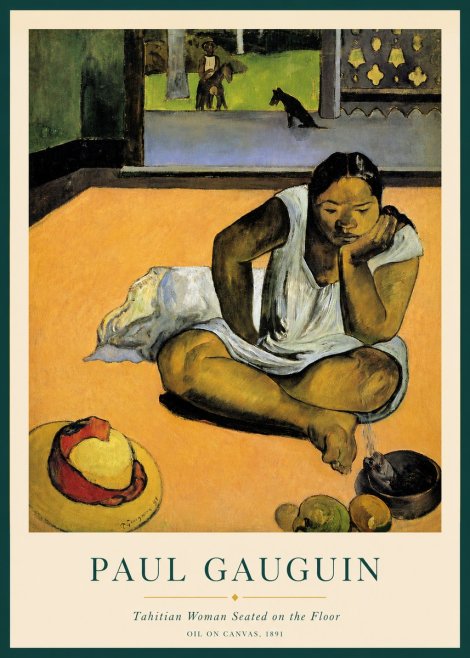 Paul Gauguin Tahitian Woman Seated on the Floor No3 - Póster