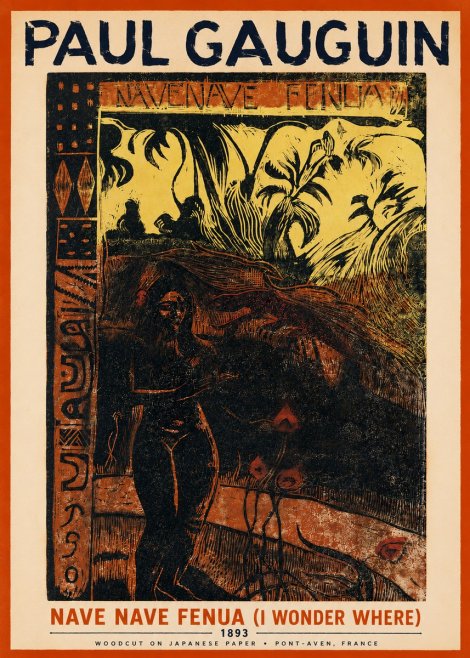 Paul Gauguin Nave Nave Fenua (I Wonder Where) No2 - Póster