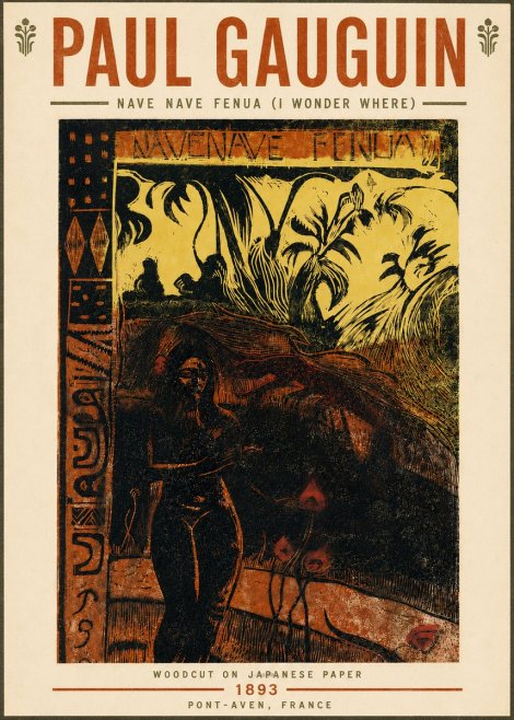 Paul Gauguin Nave Nave Fenua (I Wonder Where) No4 - Póster