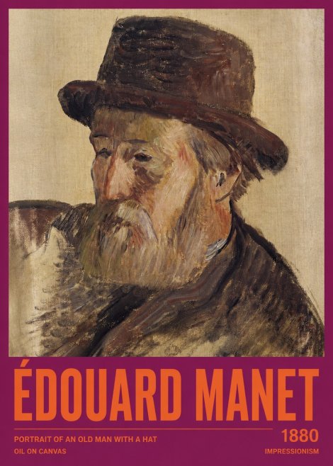 Édouard Manet Portrait of an Old Man with a Beard No6 - Póster