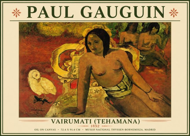 Paul Gauguin Vairumati (Tehamana) No6 - Póster