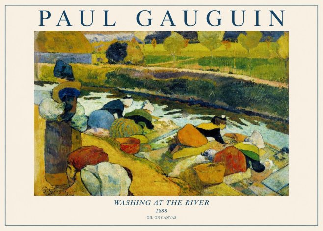Paul Gauguin Washing at the River No1 - Póster