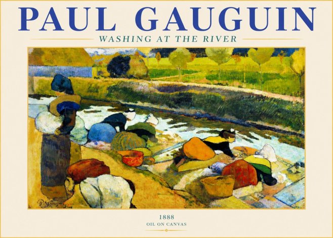 Paul Gauguin Washing at the River No4 - Póster