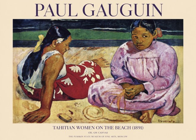 Paul Gauguin Two Tahitian Women III No6 - Póster